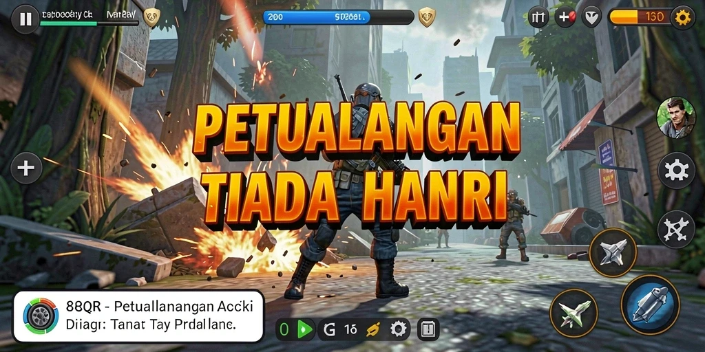 Screenshot utama 8QR menampilkan gameplay yang penuh aksi dan seru.