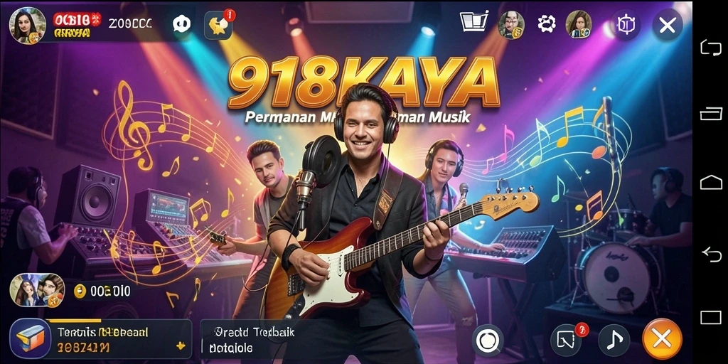 Tampilan gameplay menampilkan serunya tantangan musik di 918KAYA.