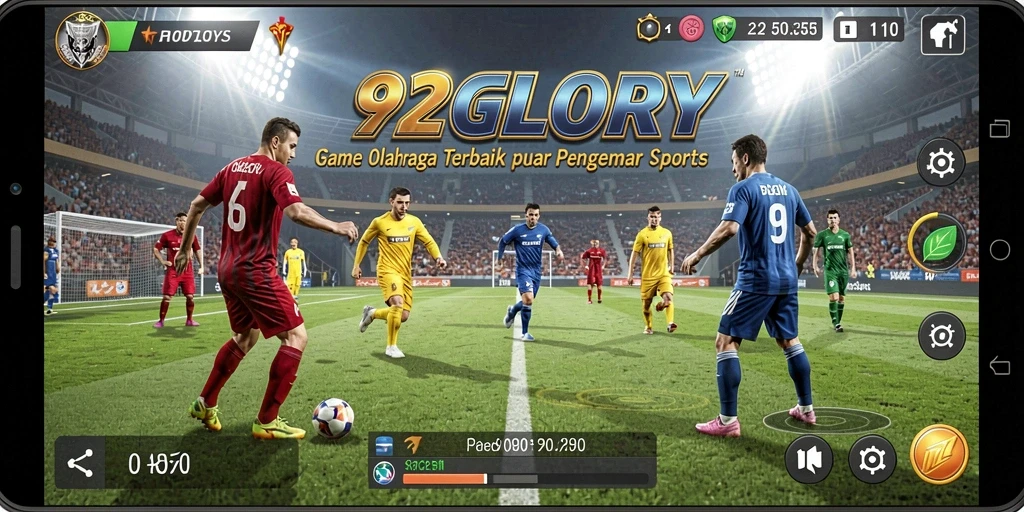 Tampilan gameplay seru dalam 92GLORY dengan aksi olahraga mendebarkan.