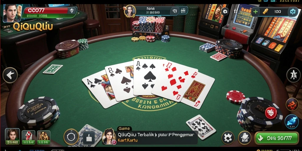 Screenshot gameplay COO77 yang menampilkan momen seru permainan QiuQiu.