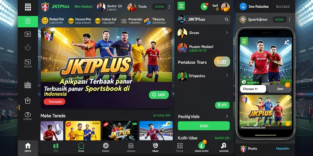Tampilan menarik dari aplikasi Sportsbook JKTPLUS saat taruhan berlangsung.