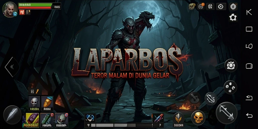 Screenshot menunjukkan gameplay LAPARBOS yang menegangkan dan menyeramkan.