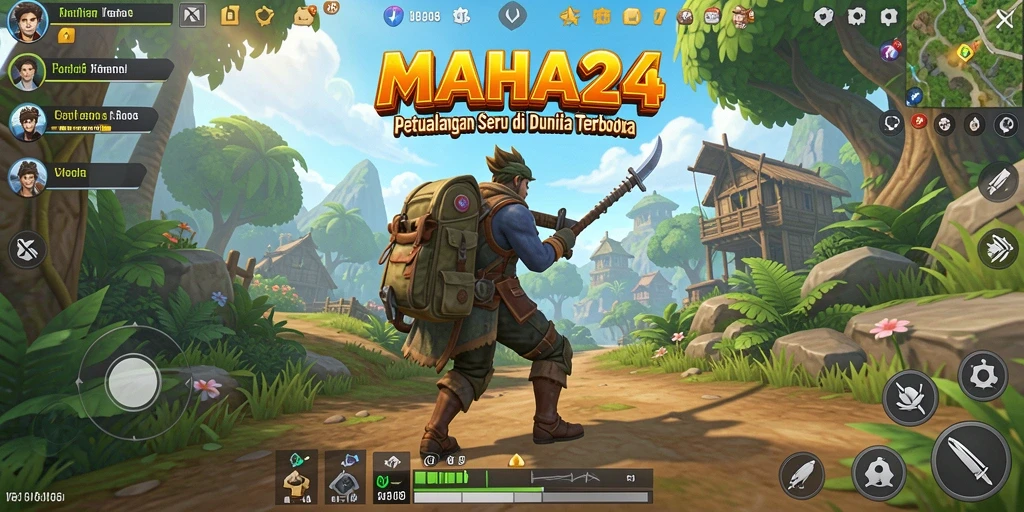 Tangkapan layar gameplay MAHA24 menunjukkan petualangan seru dalam dunia terbuka.