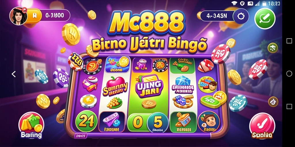 Screenshot gameplay Bingo MC888 yang seru dan menarik.
