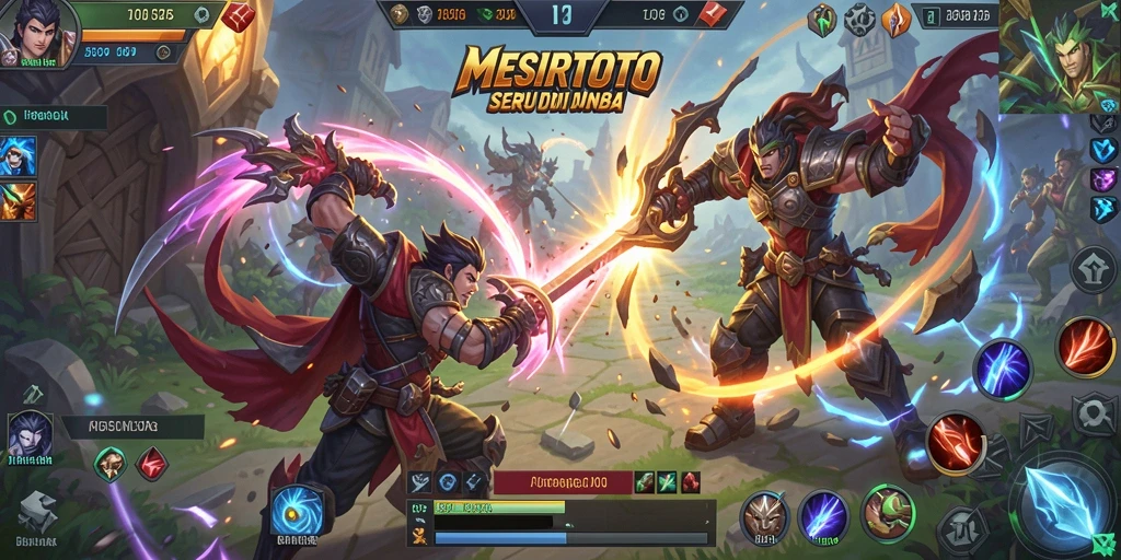 Screenshot gameplay seru dari MESIRTOTO dalam aksi MOBA.