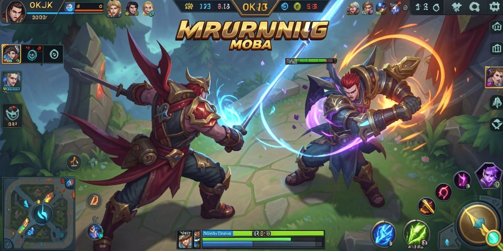 Gameplay MOBA yang mendebarkan dalam OKJK