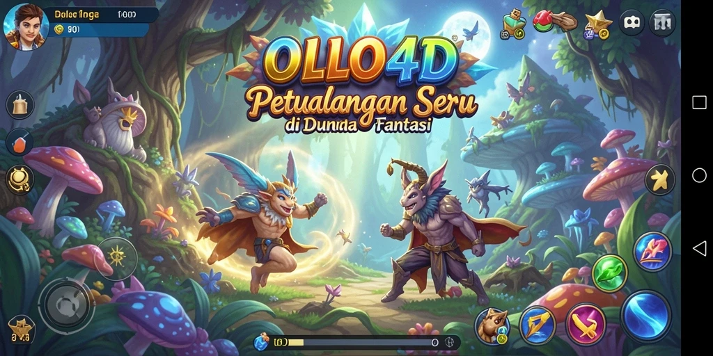 Screenshot gameplay OLLO4D menampilkan karakter menjelajahi dunia yang penuh keajaiban.