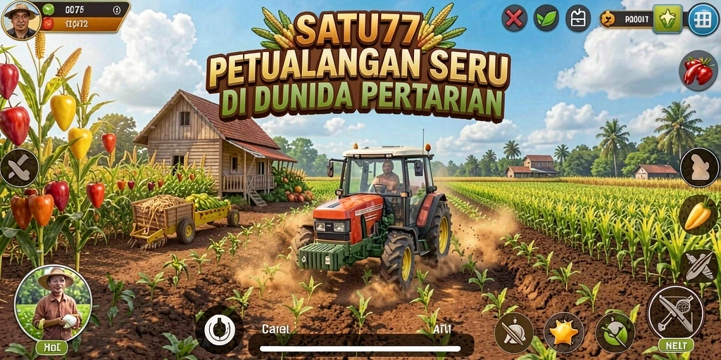 Tangkapan layar SATU77 yang menunjukkan kegiatan berkebun yang seru dan aktif.
