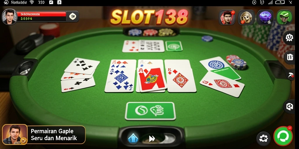 Screenshot menampilkan gameplay seru dalam permainan Gaple SLOT138.