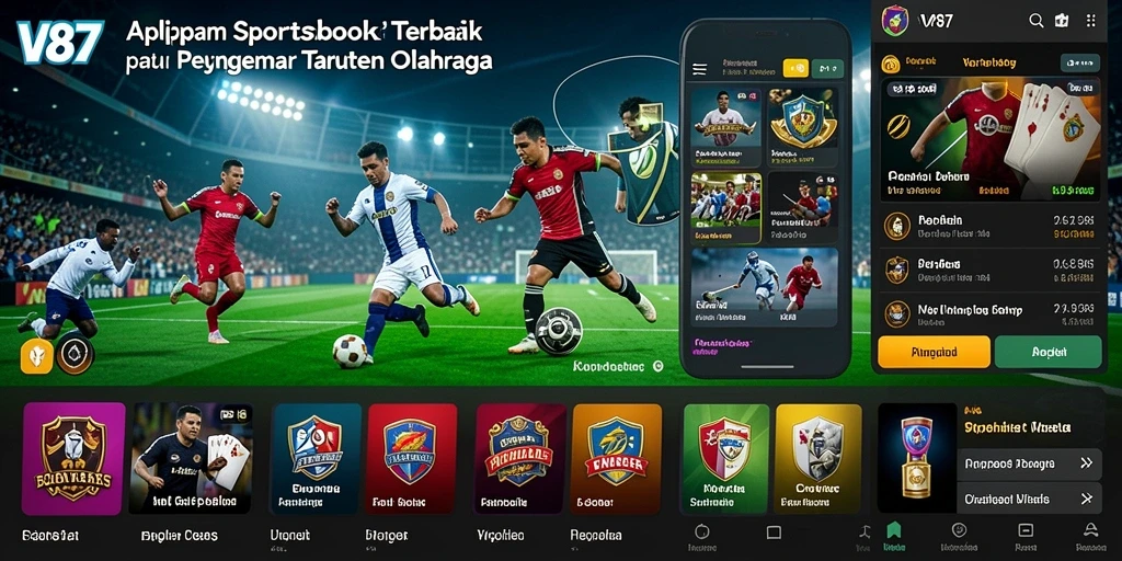 Tampilan antarmuka aplikasi V87 yang menarik dan informatif.