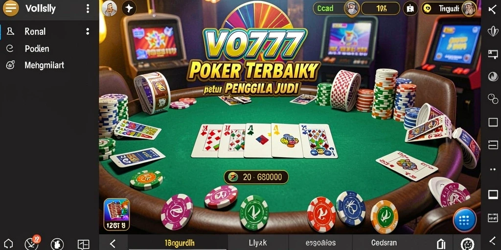 Screenshot gameplay VO777 menampilkan aksi seru Poker online.